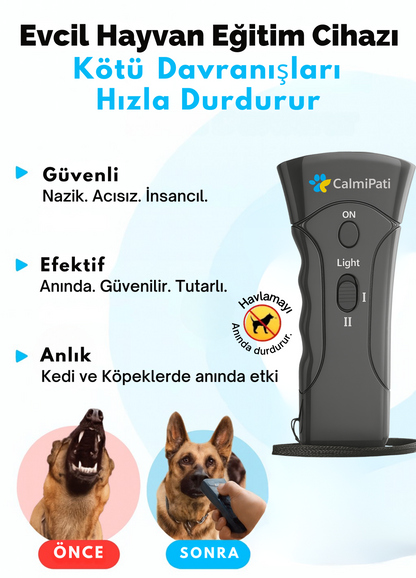 CalmiPati® Köpek ve Kedilerde kötü davranışları nazikçe durduran akıllı eğitim cihazı